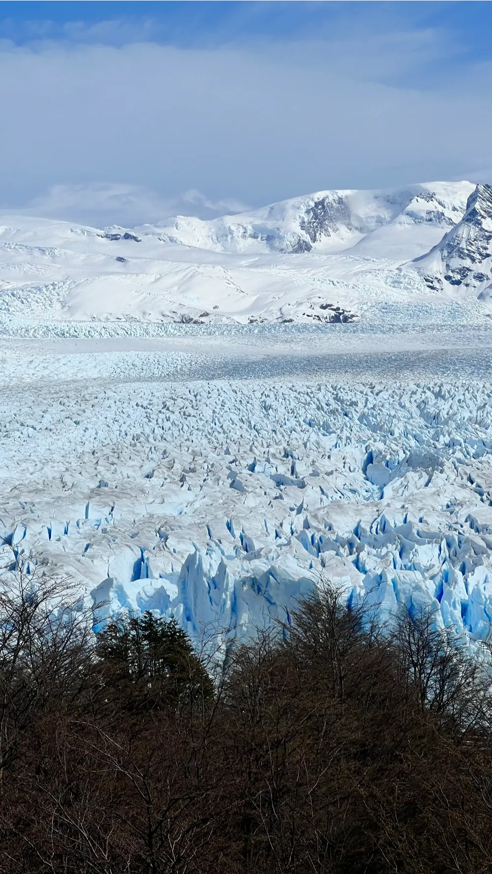 Perito Moreno Glacier ice wall from the boardwalks