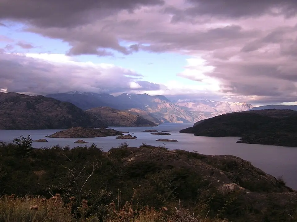 The confluence of glacial rivers near Cochrane on the southern Carretera Austral