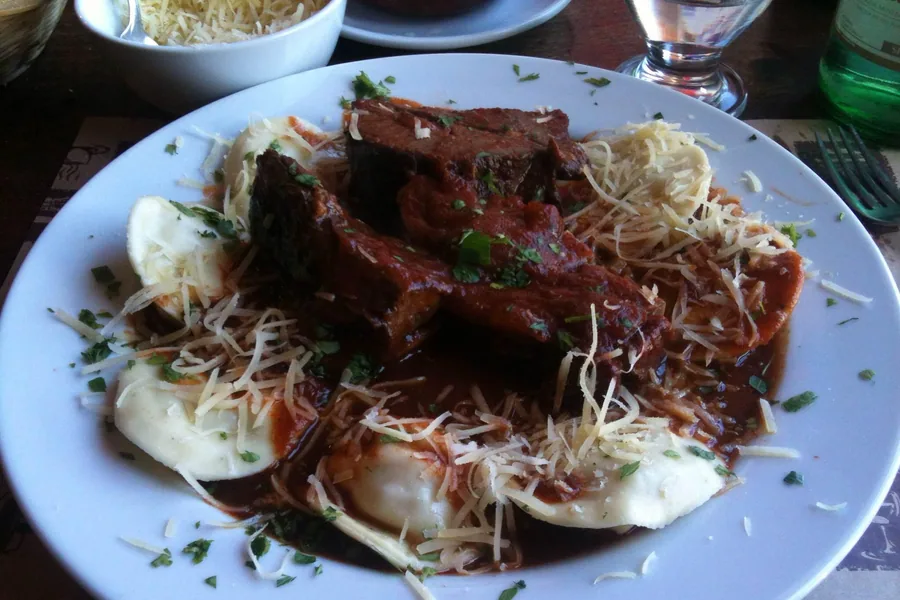 A generous regional meat dish representative of dining in El Chaltén
