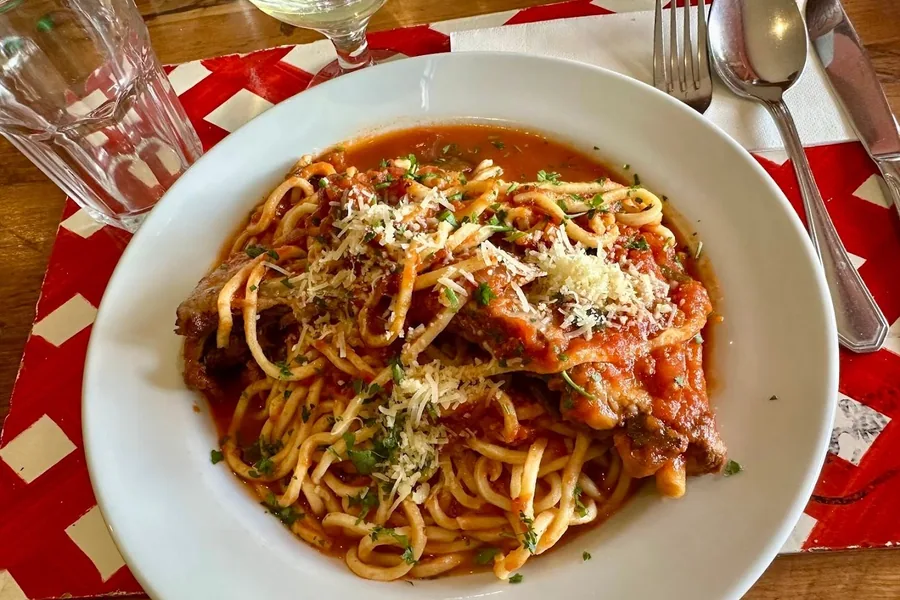 A warming dish representative of a post-hike pasta dinner in El Chaltén