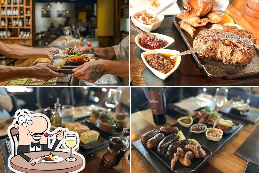An Argentine parrilla representative of grilled dining in El Chaltén