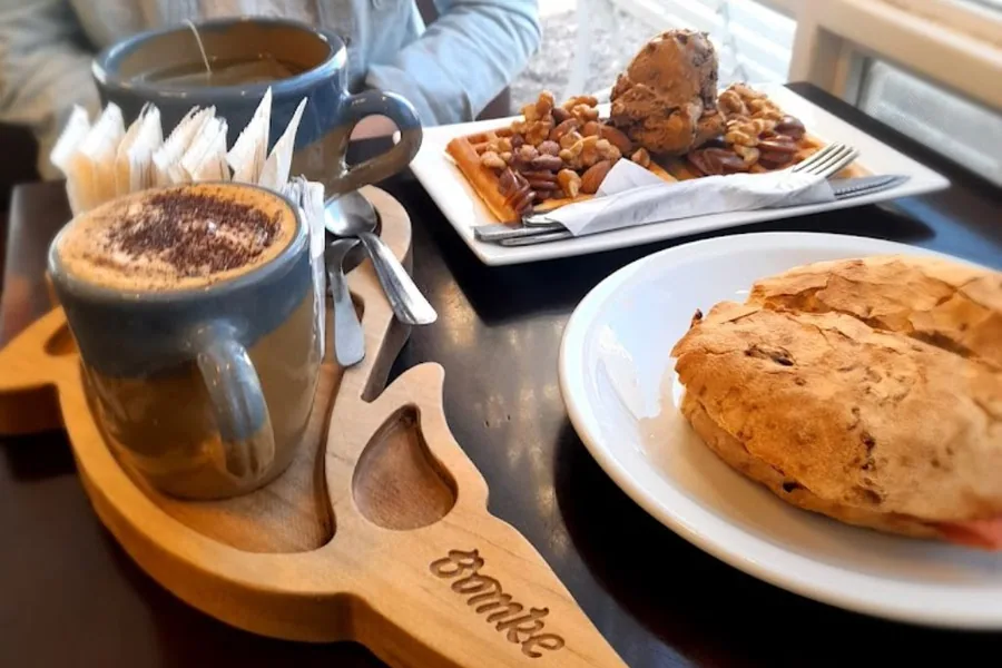 A sweet café treat representative of ice cream and coffee at Bomke