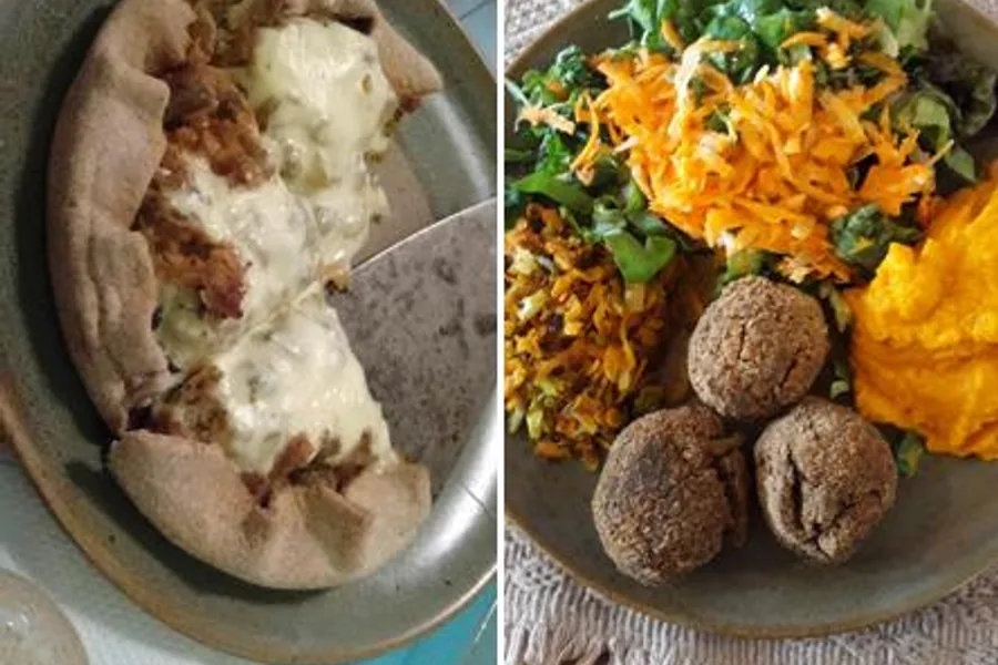 A plant-based meal representative of dining at Gurupan