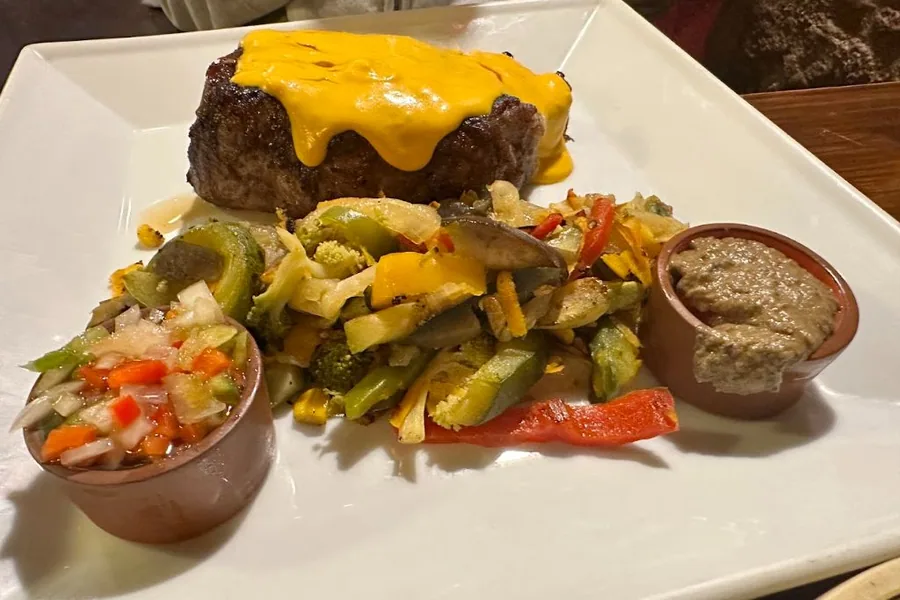 A colourful casual plate representative of Mexican food at Lupita