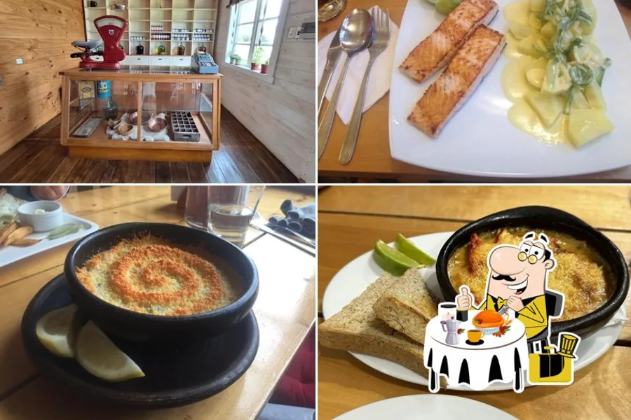 Regional fish and shellfish representative of seafood dining in Puerto Natales